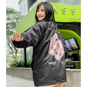 Áo khoác dù kiểu bomber 2 lớp in logo thời trang, Áo khóac dù nam nữ mặc in/ áo khoác gió nam nữ mặc / áo khoác dù cặp đôi / áo khoác chống nắng chống lạnh tốt , vải dù 2 lớp . size M, L , XL