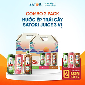 Combo 2 Pack 3 vị nước trái cây Satori Juice 250ml