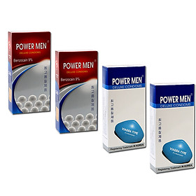 Bao Cao Su Power Men Ngọc Trai 2 Hộp và Bao Cao Su Power Men Viagra Siêu Mỏng 2 Hộp (Hộp 12 Chiếc)