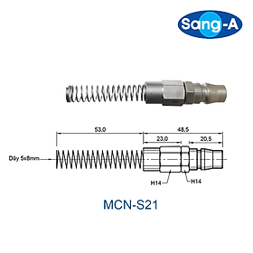 Mua Đầu nối nhanh khí nén MCN-S  Sang A (Hàn Quốc)