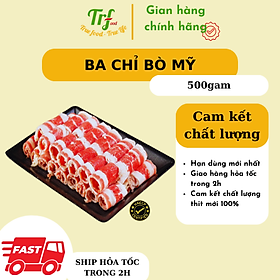 Ba chỉ bò cuộn lẩu Truefood nhập khẩu 500g Chỉ giao hỏa tốc HN