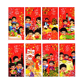 Xấp Bao lì xì truyền thống An Khang - Sung Túc - Như Ý - Bình An - Phú Quý - Phát Tài - Trẻ Trung - Mạnh Khỏe