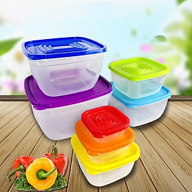 Mua Bộ 7 hộp đựng bảo quản thực phẩm màu cầu vồng