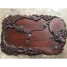 Mua Khay trà liền khối gỗ gụ 50x30cm