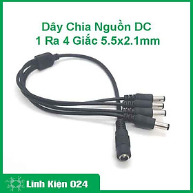 Mua Dây chia nguồn DC 1 ra 4 giắc đực nguồn Camera loại 5.5x2.1mm