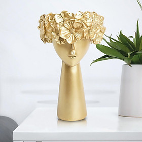 Flower Vase Modern Girl Face Flower Vase Table Centerpiece for Home, Wedding Decoration Gift