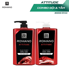 Combo Dầu gội và Sữa tắm cao cấp Romano Attitude sang trọng đẳng cấp 650gr