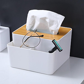 Mua Hộp Đựng Giấy Ăn Vuông 2 Ngăn Mặt Gỗ Cao Cấp  Đựng Đồ Đa Năng thông minh