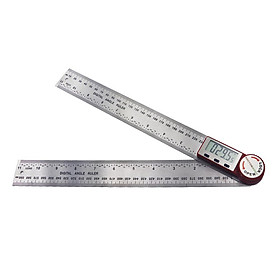 0~300mm LCD Screen Digital Ruler Stainless Steel Multifunctional Measuring Ruler Hold Function 360° Measuring Reverse