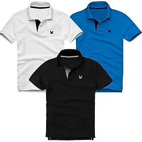 Áo Thun nam mẫu mới logo trước ngực, combo 3 áo -  ĐB3QC19