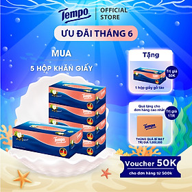 Khăn Giấy Hộp Rút Cao Cấp Tempo - 3 lớp bền dai, không kích ứng da - Thương hiệu Đức, Hương Gỗ táo Giao Bao Bì Tết