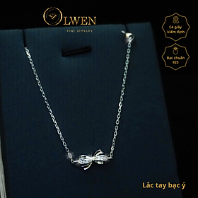 Dây chuyền bạc ý hình nơ dễ thương, phong cách nhẹ nhàng, năng động, phù hợp đi làm, đi học - LY1.2