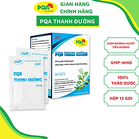 PQA Thanh Đường là dược phẩm thảo dược hỗ trợ giảm đường huyết giảm nguy cơ biến chứng của bệnh tiểu đường cho người bị tiểu đường, người có đường huyết cao.