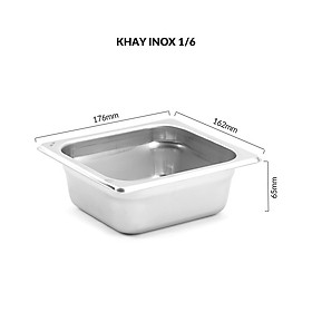 Khay Inox đựng thực phẩm, khay đựng thức ăn buffet đủ size - inox 304