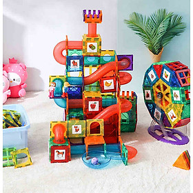 Đồ chơi ghép hình, lắp ráp, Magnetic building tiles,120 chi tiết