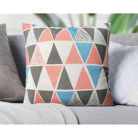 Mua Vỏ Gối tựa lưng  sofa  trang trí Vải Bố Họa Tiết 2 Mặt Mã SBK012