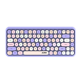 Portable Mini Wireless Computer Gaming Keyboard Pink Base