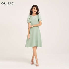 Đầm yếm phối caro GUMAC DB1102