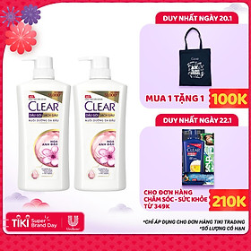Combo 02 Dầu Gội Sạch Gàu Clear Hoa Anh Đào (630g)