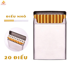 Mua Hộp đựng thuốc 20 điếu nhỏ hợp kim chắc chắn  trơn đơn giản sang trọng