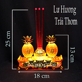 Mua Bộ lư hương nhang - 2 nến trái thơm  điện tử đèn led