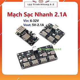 Mua  Lập Trình Nhúng A-Z  G36  Mạch Sạc Nhanh Hỗ Trợ QC2.0 - QC3.0 (Mạch BUCK 6-32VDC ra cổng USB 5V-2.1A)