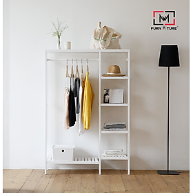Mua DOUBLE HANGER TỦ GỖ QUẦN ÁO XUẤT KHẨU HÀN QUỐC SHELF HANGER TRẮNG - SHELF 5F TRẮNG