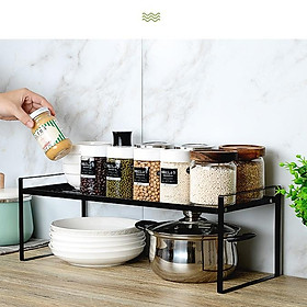 Bộ 2 kệ gầm bếp để đồ đa năng dưới bồn rửa chén sennai thép cacbon sơn tĩnh điện cao cấp