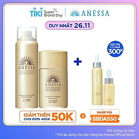 Bộ kem chống nắng Anessa dạng xịt và sữa chống nắng bảo vệ hoàn hảo (Anessa Perfect UV Sunscreen Skincare Spray and Milk)