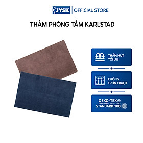 Thảm phòng tắm | JYSK Karlstad | polyester microfiber | nhiều màu | R70xD120cm