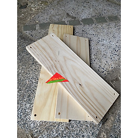 Mua Tấm gỗ thông làm kệ treo dây thừng dài 40cm rộng 15cm dày 2cm đã khoan 4 lỗ bào láng đẹp 4 mặt