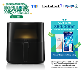 Nồi Chiên Không Dầu Locknlock Visible Air Fryer CUBE EJF996BLK (5.5 Lít) - Hàng Chính Hãng