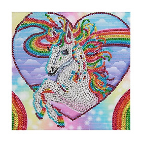 DIY Special Shaped  Unicorn Mosaic Picture 25x25cm /10x10in