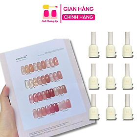 Sơn Thạch Minayin 12 Màu Tông Hồng Tặng Bảng Màu Cao Cấp Làm Nail, set Sơn Gel Sánh Đặc Mịn Mướt 15ml, Bám Màu Lâu Nữ Sơn Gel Women