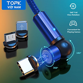 Mua Cáp Sạc TOPK AM68 Từ Tính Siêu Chắc  Thiết Kế Xoay Tự Do 180 Độ Cho Game Thủ - Hàng Chính Hãng