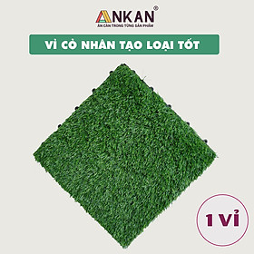 Vỉ Cỏ Nhân Tạo Thương Hiệu ANKAN, Kết Hợp Với Vỉ Gỗ Lót Sàn Để Lót Ban Công, Sân Vườn, Phòng Tập Gym, Khu Resort, Cỏ Nhân Tạo Loại Tốt, An Toàn Cho Trẻ Nhỏ, Hàng Xuất Khẩu (1 Vỉ)