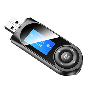Bộ điều hợp âm thanh AUX 3.5mm với Mic Bluetooth 5.0 không dây Màn hình LCD T13