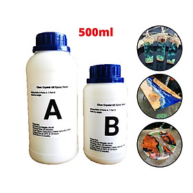 Mua Keo Đổ Nhựa Làm Khuôn  Vẽ 3D Trong Suốt AB Epoxy Resin Clear Crystal 500ml