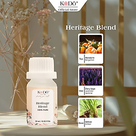 Tinh Dầu Nước Hoa KODO Heritage Blend Làm Thơm Phòng Nguyên Chất, Luxury Hotel Collection, 10ml/50ml/100ml/500ml