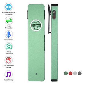 Mini Digital Voice Recorder Translator Real-time Transcription & Translation with Playback for Lectures Meetings