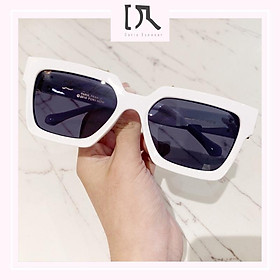 Mắt Kính Râm Vuông Chống Tia UV400 Màu Trắng DORISEYEWEAR