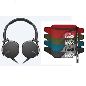 Tai Nghe Chụp Tai Sony ExtraBass MDR-XB550AP + Quà tặng Túi đeo chéo Extrabass - Hàng Chính Hãng