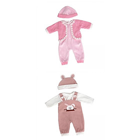 2 Baby Doll Clothes Accessories with Hat Party Favor for Game Role Play