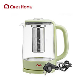 Mua Ấm đun siêu tốc thủy tinh COBI 1.5L - Kết hợp Bình pha trà  tiện lợi đa năng - Hàng nhập khẩu chính hãng