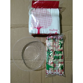 Mua 100 muỗng nhựa dùng một lần  take away  quán ăn  quán nước  nhựa dẻo  cao cấp  an toàn cho sức khỏe - E GREEN DÙNG 1 LẦN