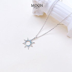 Dây chuyền bạc moonsilver, vòng cổ bạc nữ hình mặt trời s925
