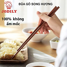 Mua Đũa Gỗ Cao Cấp Song Hương - Gỗ Tự Nhiên - Đánh Bóng Thủ Công - Không Ẩm Mốc -Jodily - Hộp 10 đôi