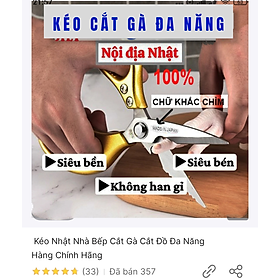 ( Hàng Cao Cấp ) Kéo Nhật Nhà Bếp Cắt Gà Cắt Đồ Đa Năng Jodily - HCH JAPAN ( Tặng Móc Dán To )