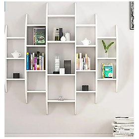 Mua Kệ Gỗ Trang Trí Treo Tường Thiết Kế Dạng Hình Tròn Cách Điệu Tundo CTKT710 KT 146x146x29cm