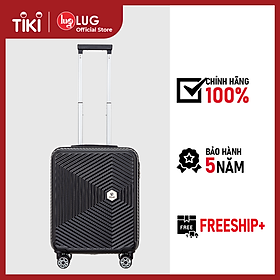 Vali Kéo Du Lịch LUG Thương Hiệu Aber AB1195 Size 20, Nhựa ABS Hạn Chế Trầy Xước, Khóa Số Bảo Mật An Toàn - Black - 20inch